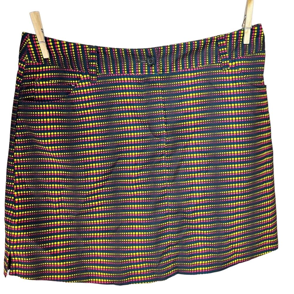 Slazenger Skort Women's Size 6 Belted 4 Pockets Athletic W32 L16 Multicolor Dots